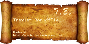 Trexler Borbála névjegykártya